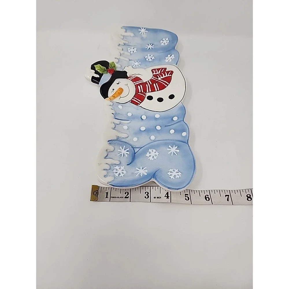 Fitz & Floyd Snowman Server Snack Therapy 12